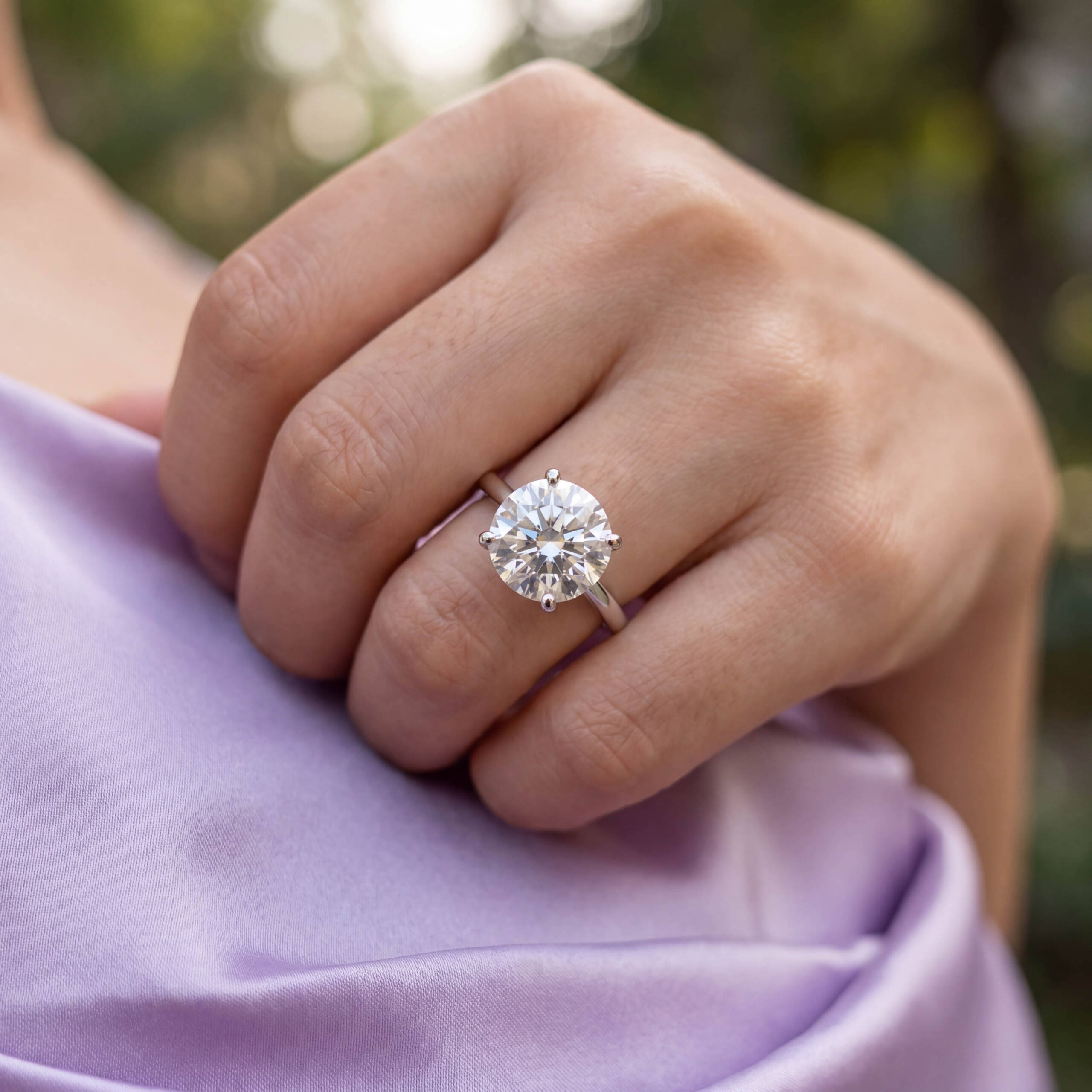 Round Brilliant Diamond Engagement Ring in 18K White Gold (6.02ct Centre) - Image 2