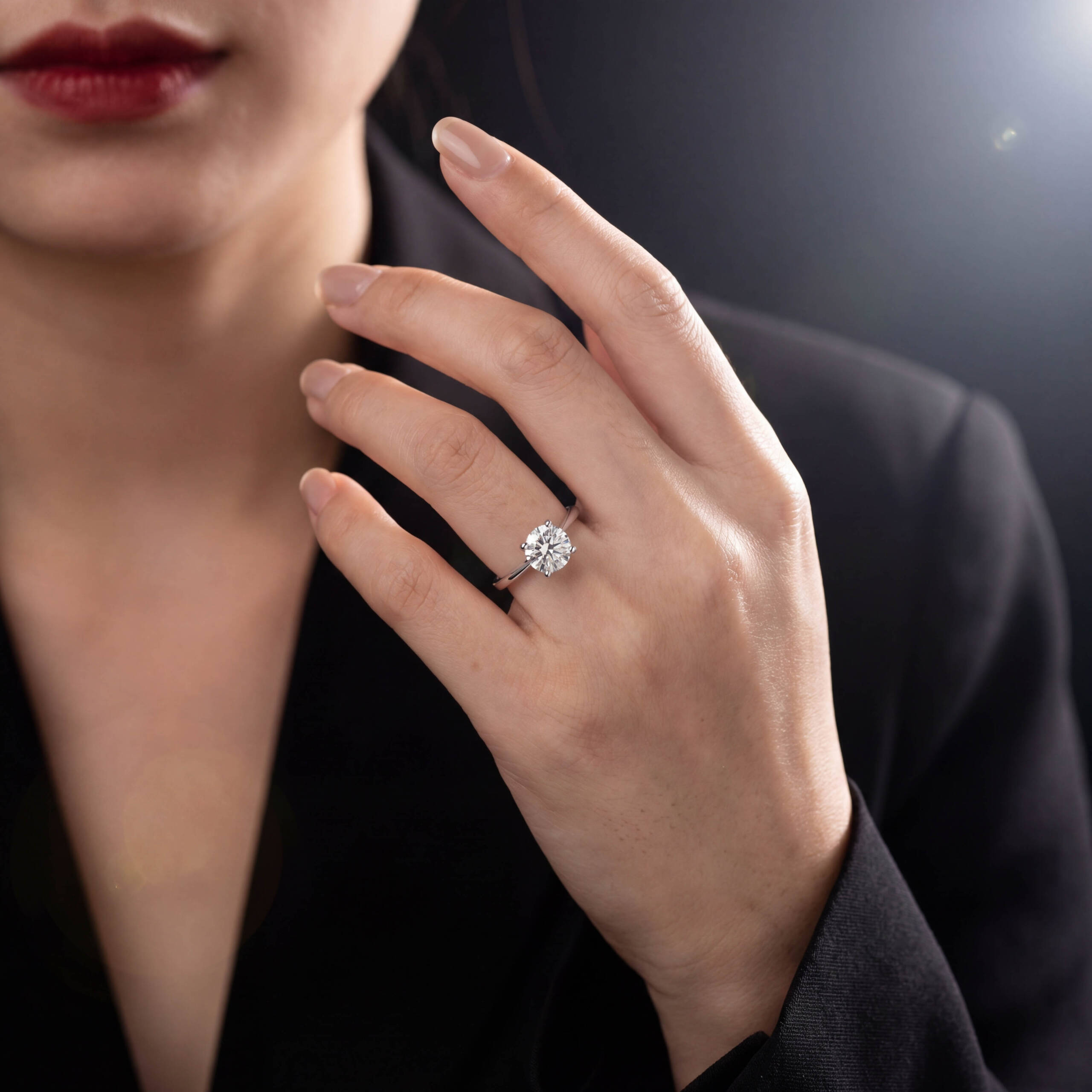 Round Brilliant Diamond Engagement Ring in 18K White Gold (1.07ct Centre) - Image 2