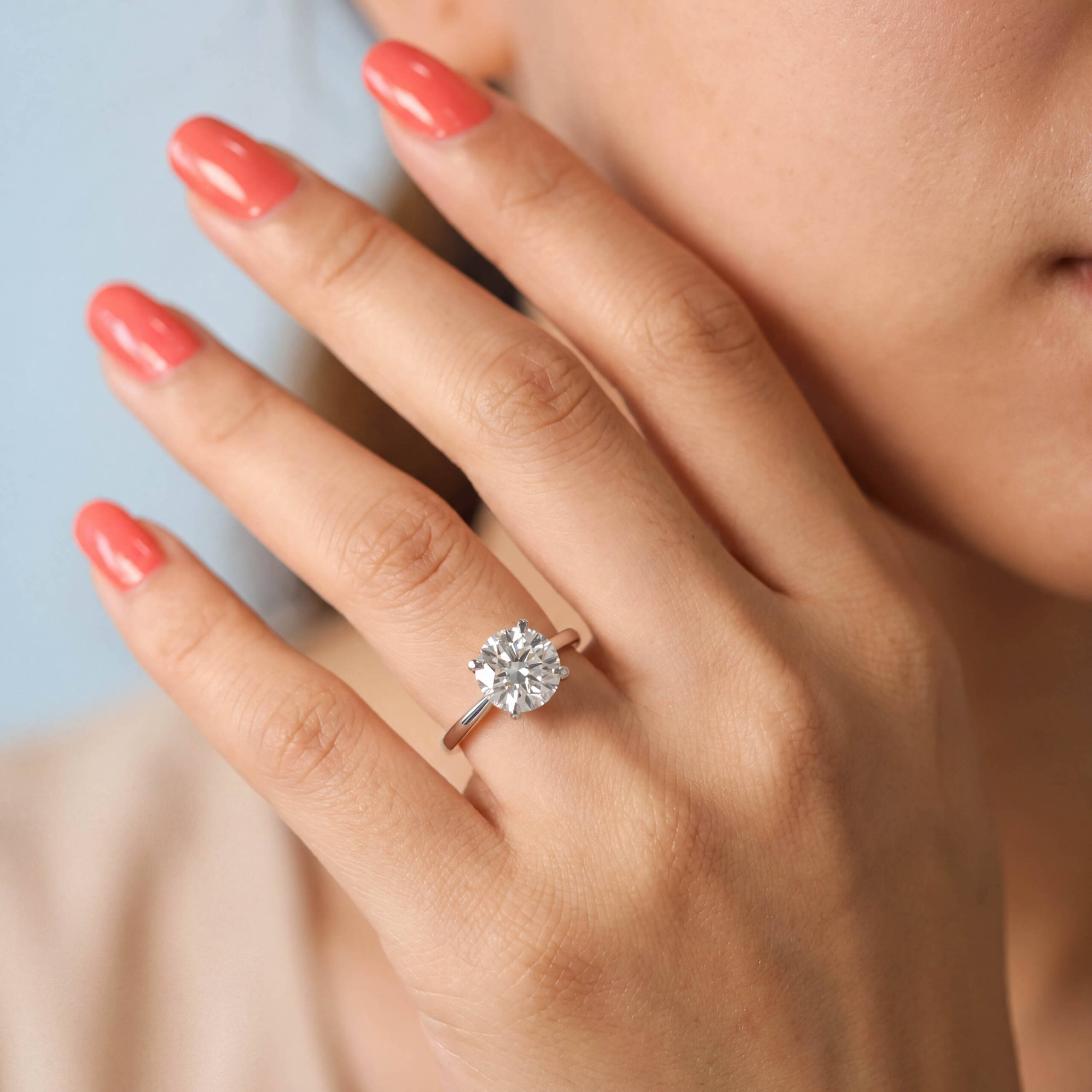 Round Brilliant Diamond Engagement Ring in 18K White Gold (1.51ct Centre) - Image 2