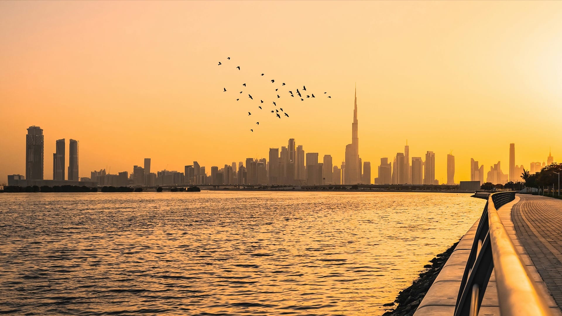 Dubai skyline at sunset illustrating our gold and diamonds in Dubai guide