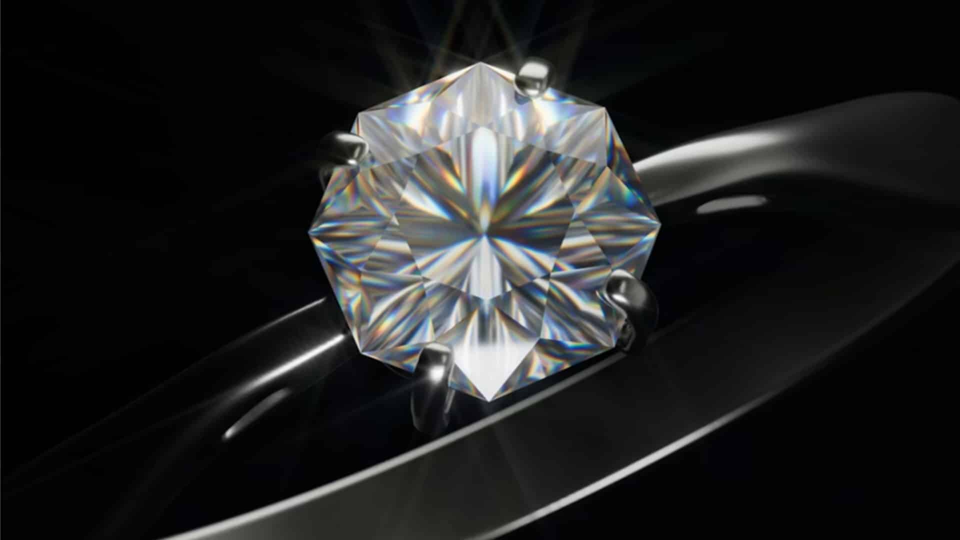 Faceted gemstone reflecting light in our diamond jewellery trends guide
