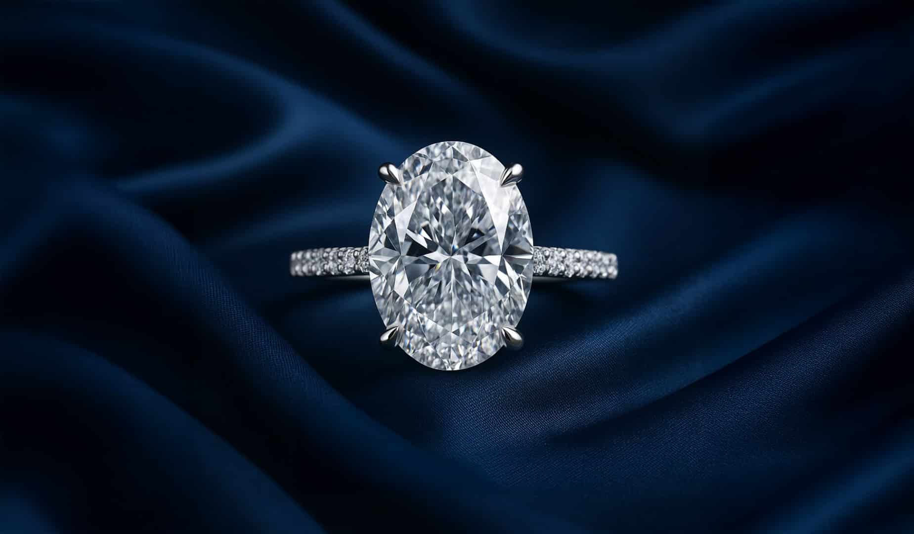 Oval stone-set ring illustrating our jewellery guides